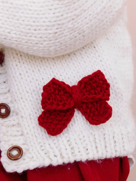 Red Bow Cardigan