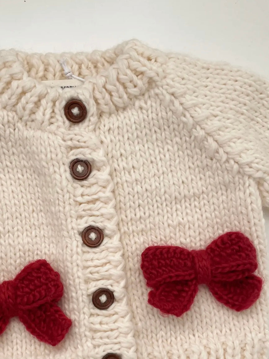 Red Bow Cardigan