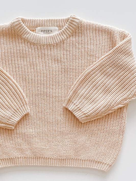 Knit Sweater in Apricot