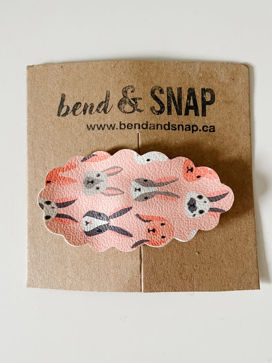 Bend & Snap Pink Bunny Clip